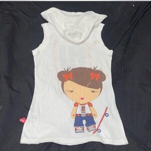 New Gwen Stefani Harajuku Lovers I Love 2 Skate Blue Skater Little Girls Top 6